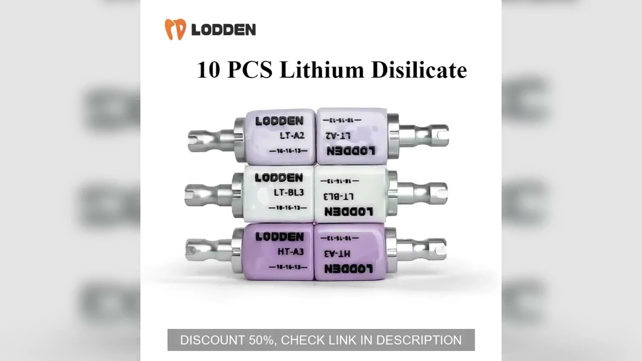 10pcs Lithium Disilicate Lodden C14 Dental Lab Glass Ceramic Blocks HT/LT for CAD CAM Sirona Cerec V