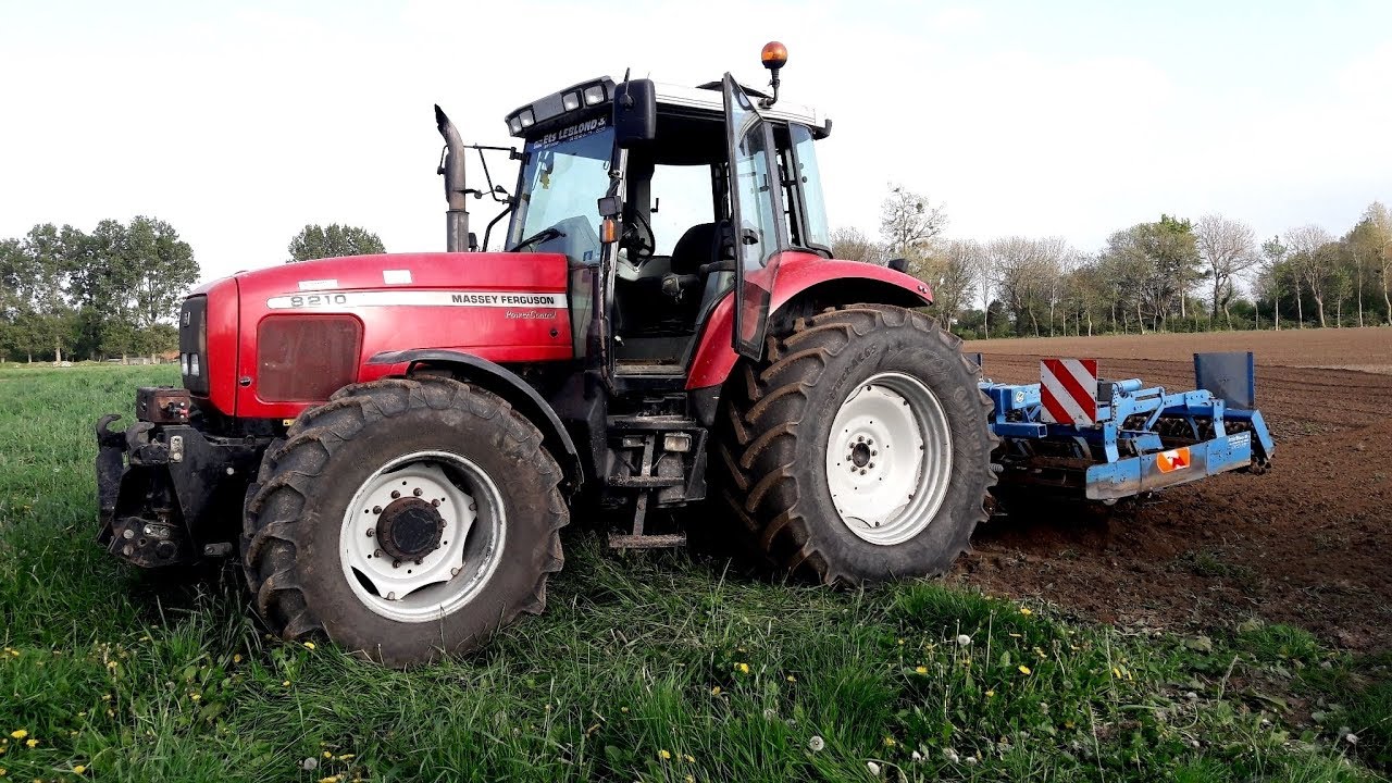 Préparation des terres à maïs  l Massey ferguson  8210 Power Control l Lemken KOMPACTOR l