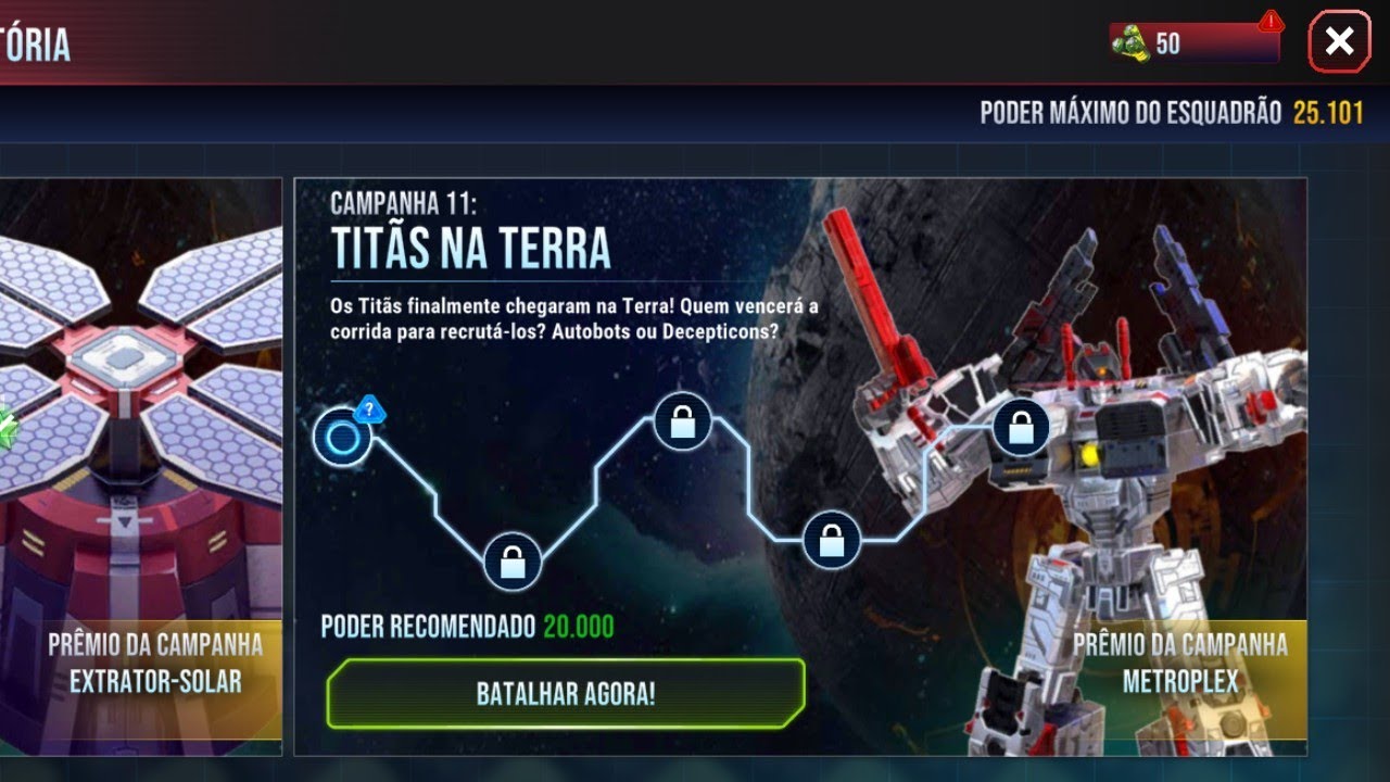  METROPLEX  CAMPANHA CONCLUÍDA  TITÃ NA  TERRA