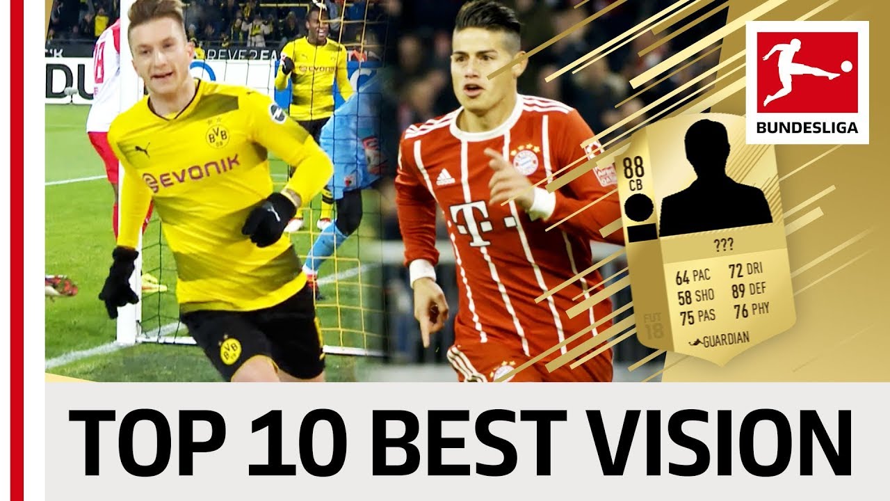 EA SPORTS FIFA 18 - Top 10 Players with Best Vision - Reus, James & More