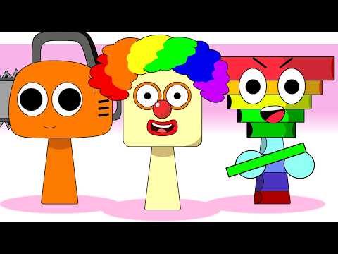 Sprunki OC NEW !!!! Thirty, Boomwhackers, Chainsaw | Compilation Sprunki | Number Block