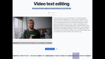 Open source AI-powered video editor text based directly in your browser