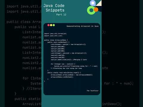 Java Code Snippets #12- Java ArrayList Code #java8 #shorts #javacode