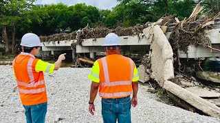 TxDOT crews at work to repair roads across Kerr County after flooding