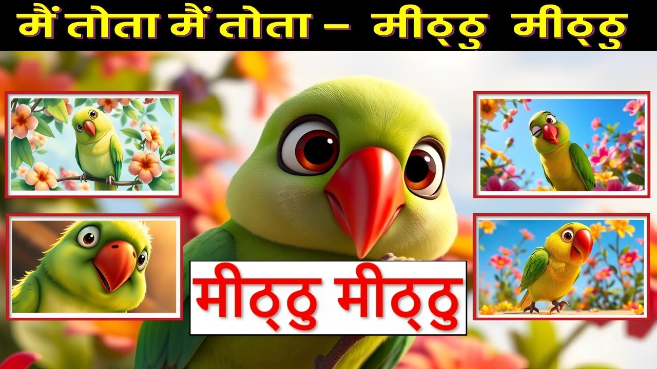 🦜Mithu the Sweet Singing Parrot! | Kids Song | Nursery Rhyme | Cartoon