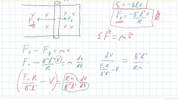 AP C Electromagnetic Induction Part 11 Motional EMF Ex 2 Bar with Constant Force
