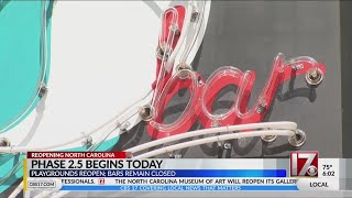 NC's Phase 2.5 of reopening begins Friday - but bars still can't open