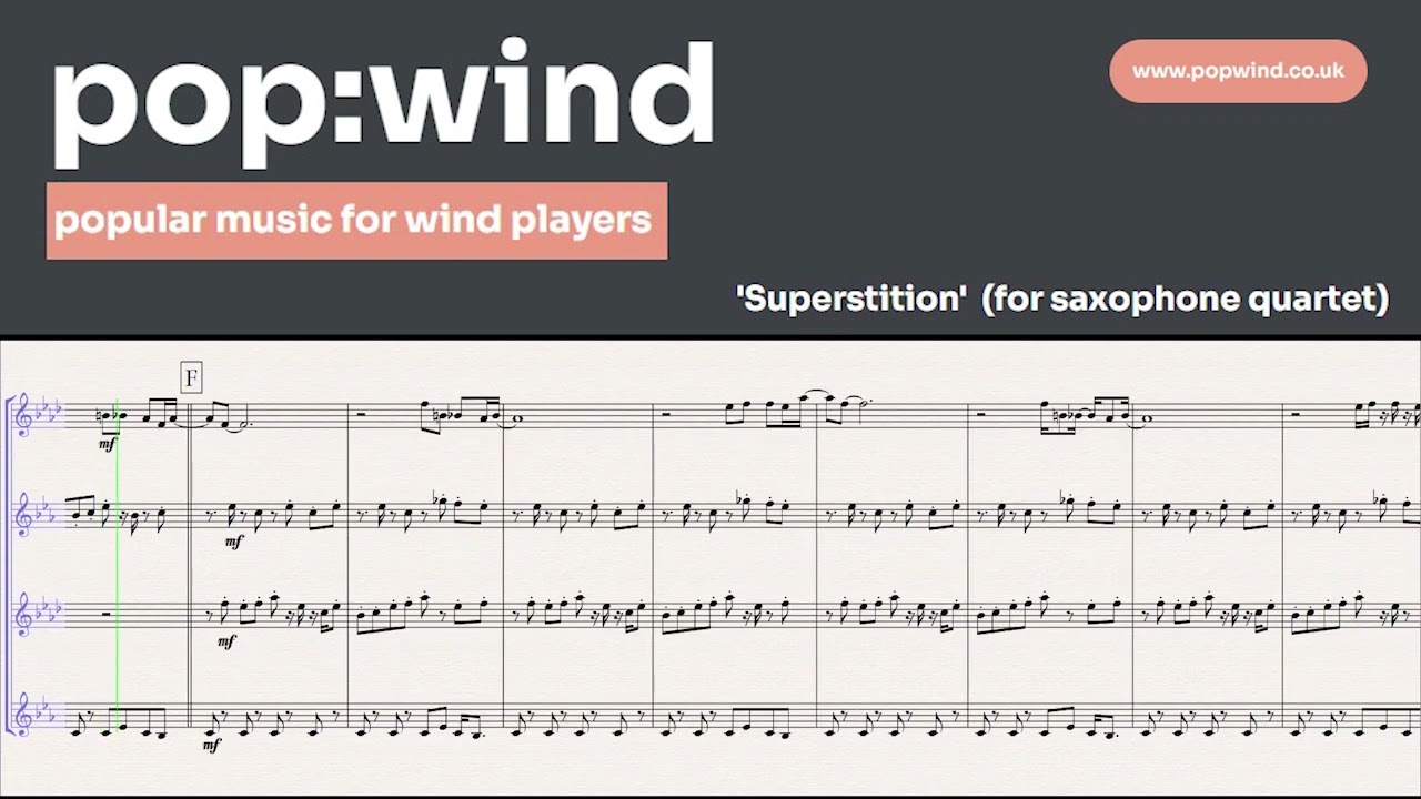 Superstition - Stevie Wonder (for sax quartet)