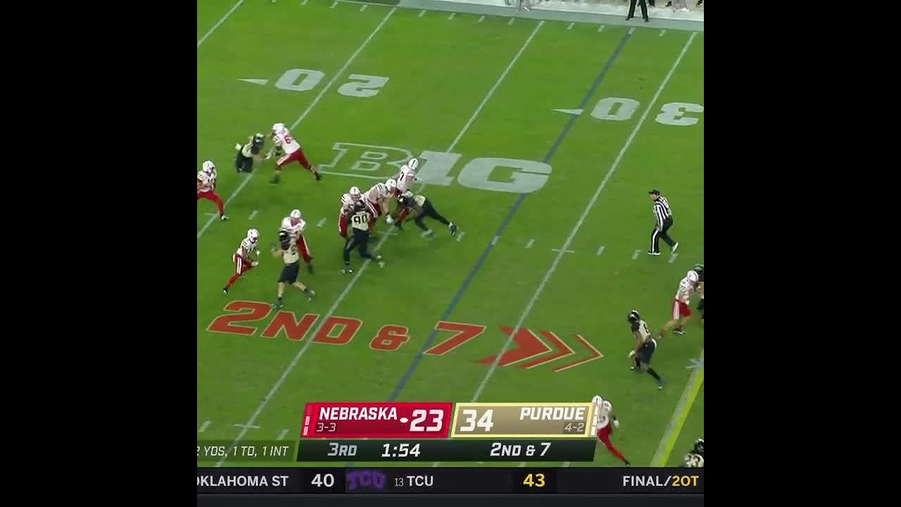Nebraska WR Trey Palmer TD at Purdue | Big Ten Football
