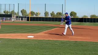 Cubs going through infield drills - Chicago Cubs 2020 Spring Training