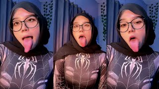 Live Hijab Comel Cosplay Venom 