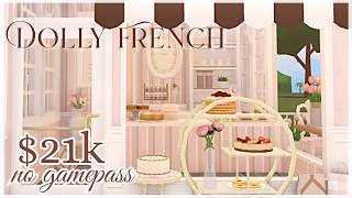 Coquette Dolly French Cafe | No gamepass Bloxburg 21k