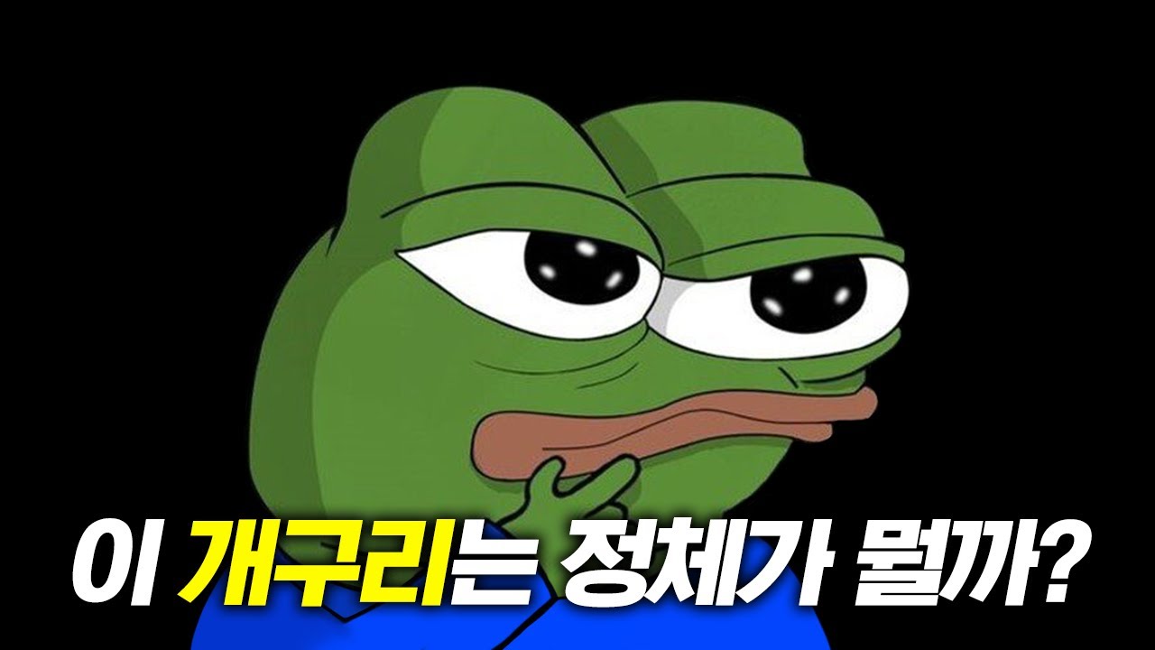 이 개구리 도대체 뭐하는 친구일까?