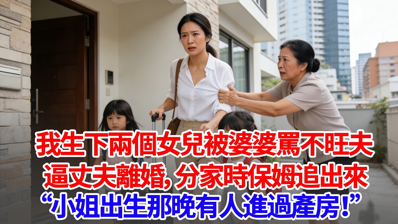 我生下兩個女兒，卻被婆婆罵不旺夫，還逼丈夫離婚。分家時保姆追出來小聲對我說“小姐出生那晚有人進過產房！”#人生感悟 #正能量 #為人處世 #情感 #故事 #葵寶說書鋪