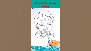 Beautiful little Krishna drawing/ #shorts  #littlekrishna  #littlekrishnadrawing  #krishna
