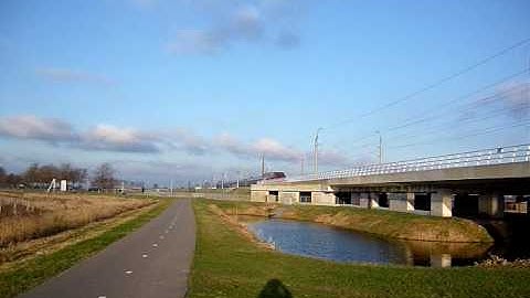 Thalys op HSL Zuid bij Zoetermeer richting Rotterdam