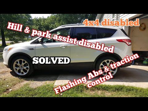 2013 Ford Escape traction control/4x4 disabled/hill side assist disabled/ Abs warning Easy fix.
