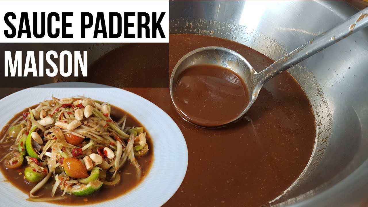 วิธีต้มน้ำปลาร้าใส่ส้มตำ สีสวยแซบนัวเข้มข้น - Sauce paderk maison pour Salade de papaye