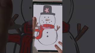 How to #draw a snowman! #digitalart #shorts #subscriber #ipad #procreate #drawingtutorial