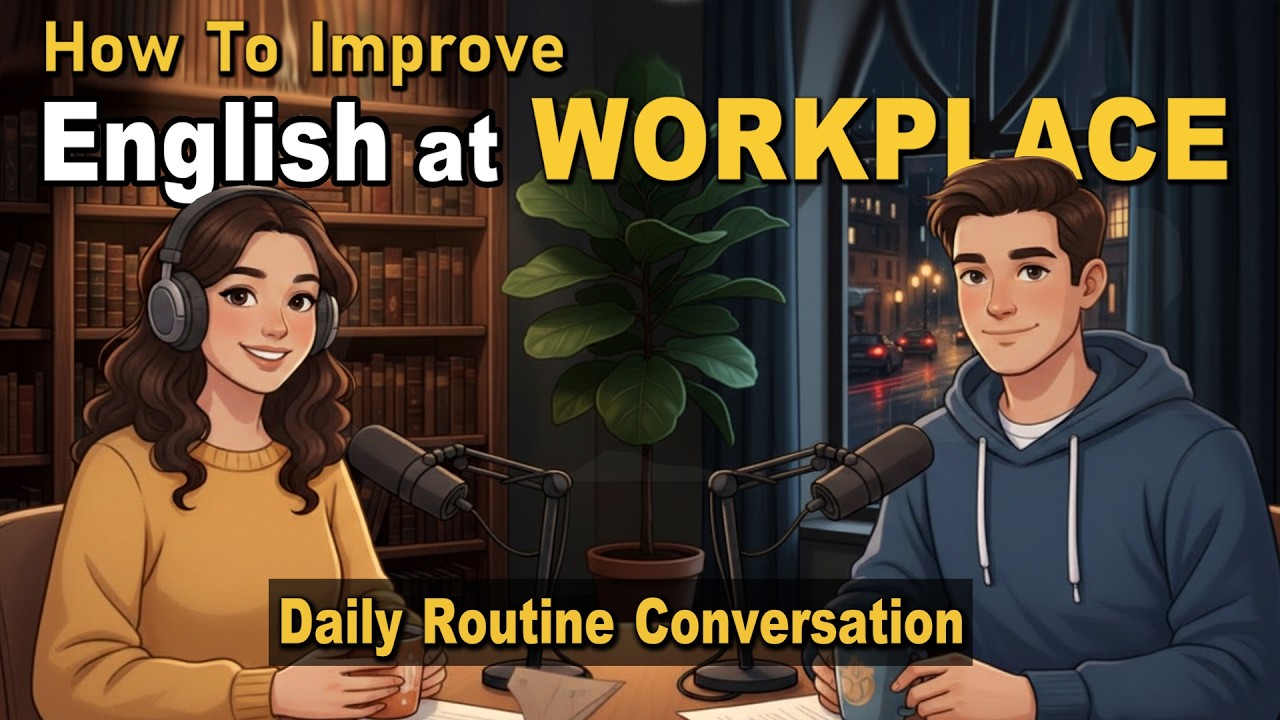 How To Improve English at WORKPLACE | Daily Routine Conversation Practice