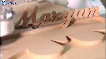 AccTek mini cnc router 6090 cutting mdf wood with high precision