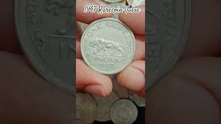 1 rs 1947 value,one rupee india 19471947 one rupee coin price,one rupee of george vi king emper