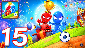 Stickman Party - Gameplay Walkthrough Part 15 - Tournament Mode 1 2 3 4 Players Free New MiniGames