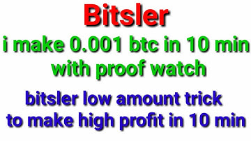 0.001 bitcoin in 10 min with no risk bitsler high amount trick working in bitsler low balance trick
