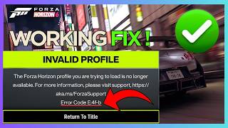 Fix Forza Horizon 6 Invalid Profile Error Code E:4F-B