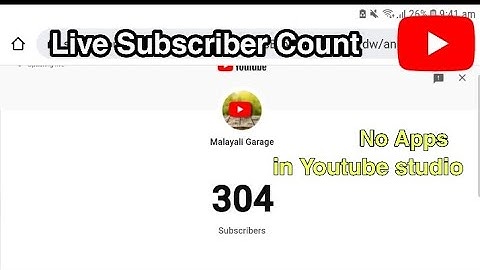 See Live Subscriber Count In YouTube Studio Malayalam|No App Or Other Websites