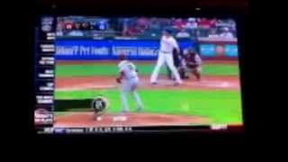 Amazing one handed catch by Rangers Fan
