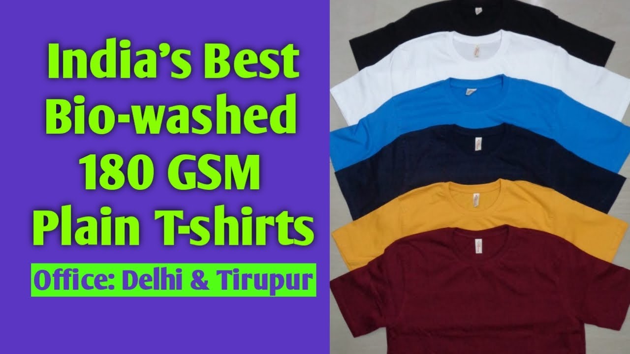 Bio washed 180 GSM T shirts | Manufacturing 100% cotton plain T shirt ...