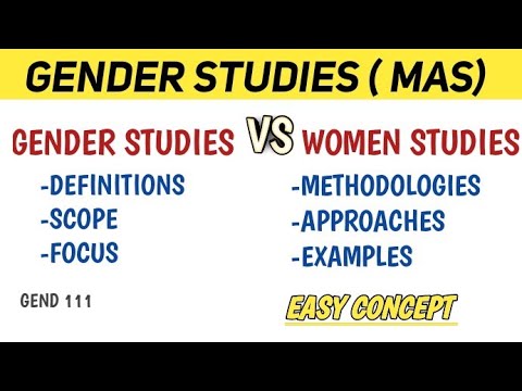 Difference between Gender studies and Women studies| CSS world lecture ...