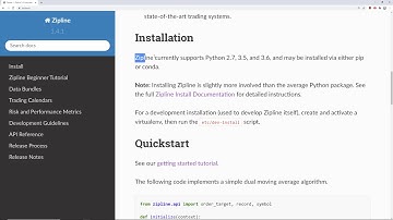 Quantopian Zipline Local Installation Process