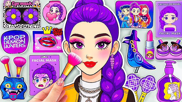 🎀Paper DIY🎀 KPOP DEMON HUNTERS Rumi Skincare + Makeup Blind Bag Unboxing | ASMR