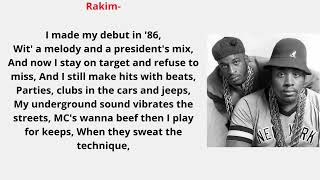 Eric B. And Rakim-Don't Sweat The Technique-[Lyrics Video No Explicit]