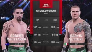 UFC 5 | Full Fight | Robert Whittaker vs Marvin Vettori | PS5 Gameplay