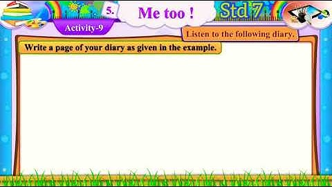 Std 7 English Unit 5 Activity 9 Sem 2