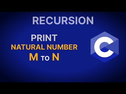 Print Natural Numbers from 1 to n using Recursion | C programming