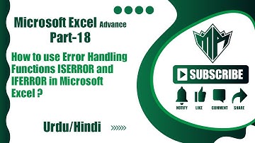 How to use Error Handling Functions ISERROR and IFERROR in Microsoft Excel in Urdu/Hindi
