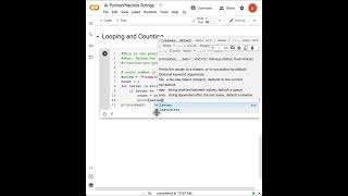 Python Practice Looping and Counting w tests