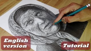 How to draw a grandma | How to draw wrinkles
