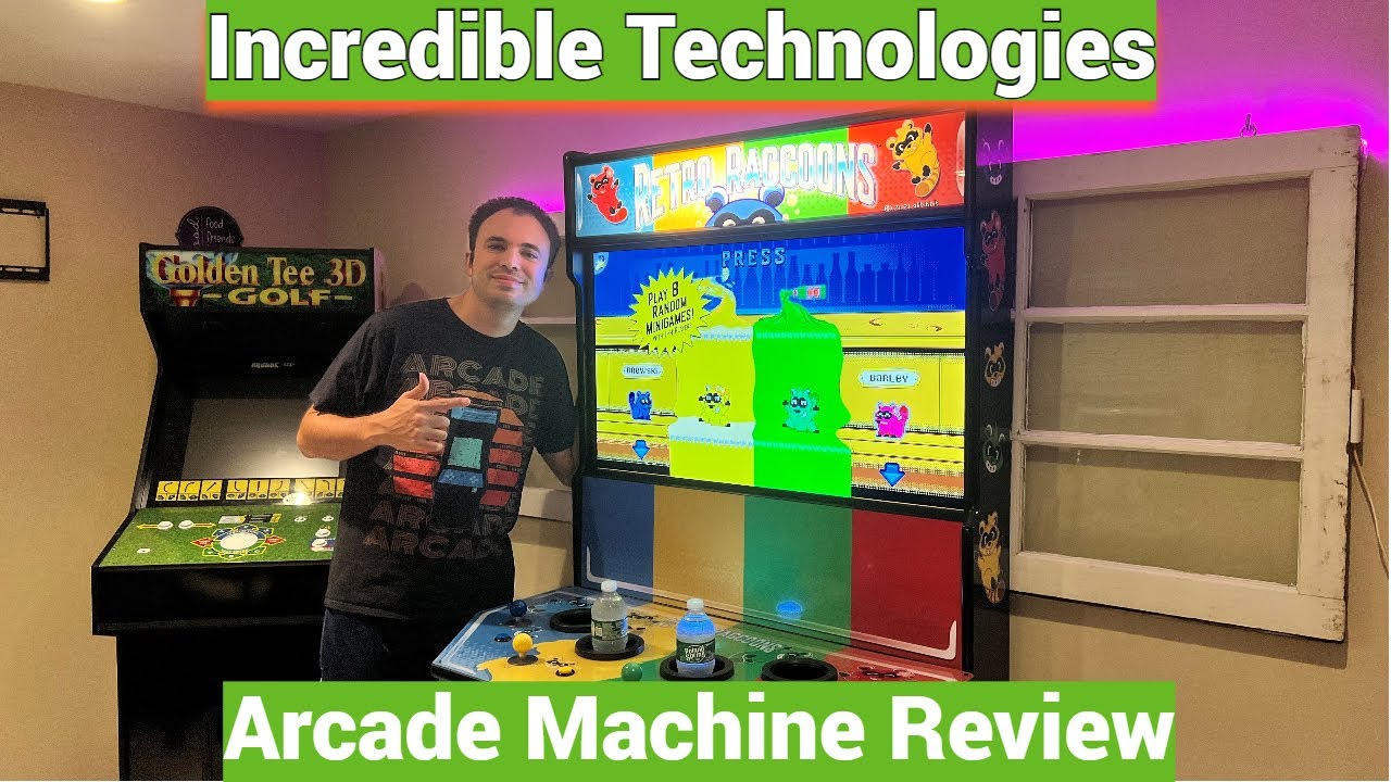 Retro Raccoons 4 Player Arcade Cabinet Review From GlitchBit/Incredible Technologies - 1st DRINKCADE