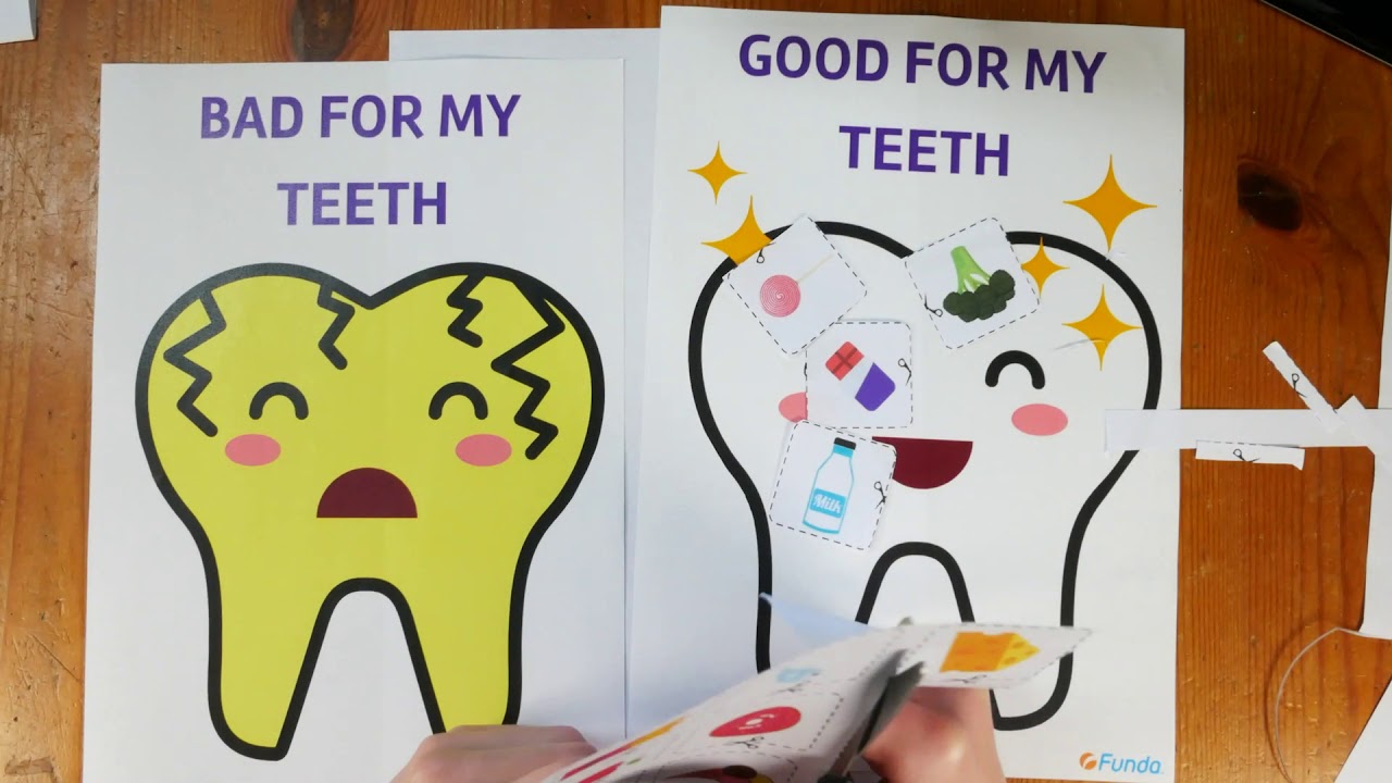 Good & Bad For Your Teeth Activity For Kids | FUNDA Greatness Book