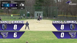 Stonehill Softball Doubleheader Highlights vs Bentley