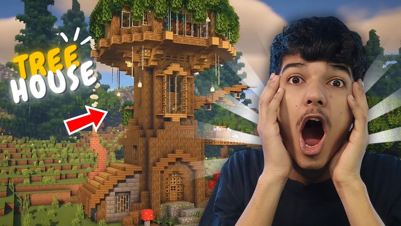 IRL- Making TREE HOUSE in my Survival World | Minecraft Live - YouTube