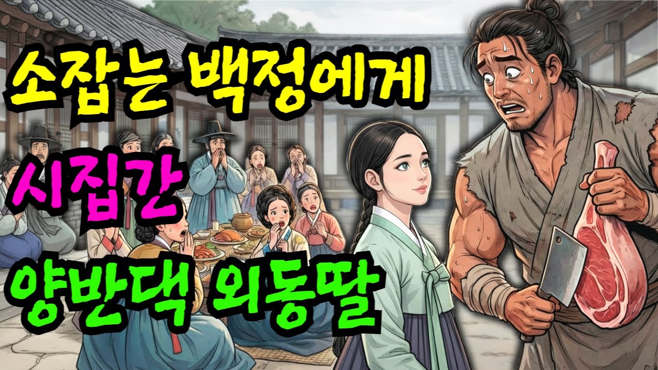 정승댁 금지옥엽 외동딸이 백정에게 시집 간다고 하여 집안이 난리난 이야기 | 야담·민담·전설·설화·옛날이야기