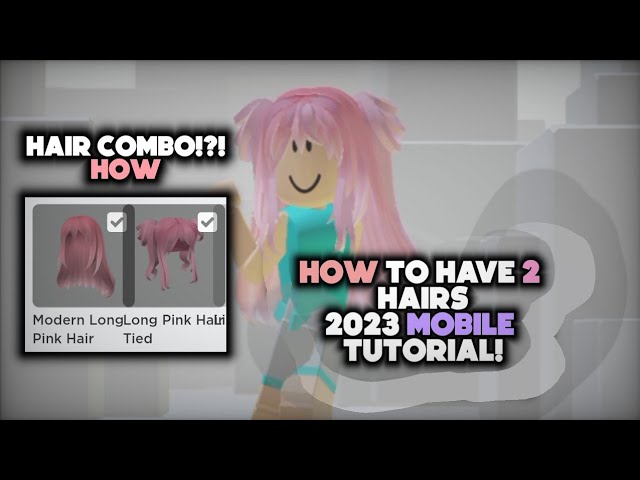 roblox #2023 #tutorial #hair #girls #boys #share #foryoupage #fyp, how to  equip 2 hairs