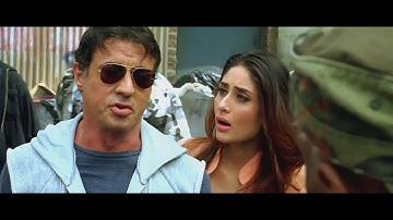Sylvester Stallone fight in kambakht ishq , hollywood action in bollywod movies