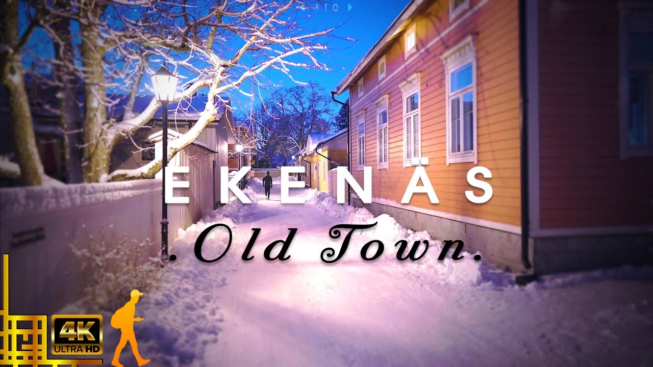 Picturesque Old Town Ekenäs (Tammisaari), Finland ⛄ Winter Evening Walk